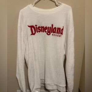 Disneyland XXL pullover. White terry cloth